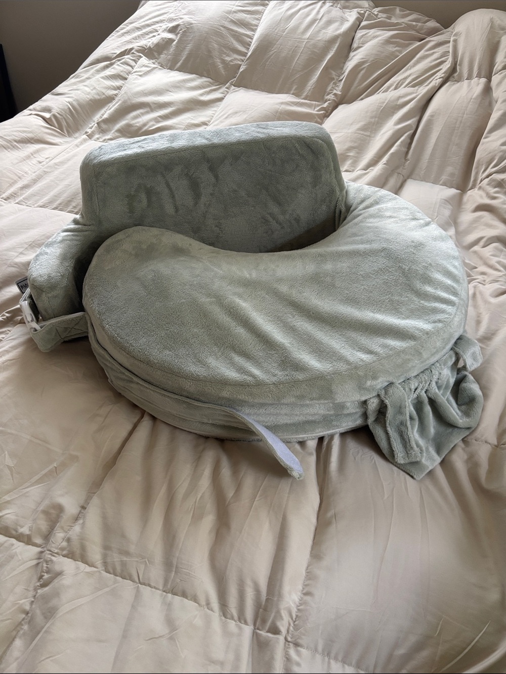 My Brest Friend Super Deluxe 25th Anniv Plush Sage Green Nursing Pillow Support